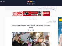 Bild zum Artikel: Freiburger hängen Geschenke für Obdachlose an Baum