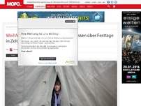 Bild zum Artikel: Flüchtlinge müssen über Festtage in Zelten bleiben