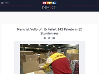Bild zum Artikel: Mario ist Vollprofi: Er liefert 343 Pakete in 12 Stunden aus