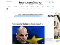 Bild zum Artikel: Varoufakis plant politisches Comeback