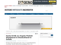 Bild zum Artikel: Harte Kritik an Angela Merkel: Wohlstand in Deutschland in Gefahr