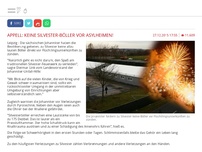 Bild zum Artikel: Appell: Keine Silvester-Böller vor Asylheimen!