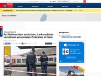 Bild zum Artikel: Herborner Bahnhof - An Weihnachten erstochen: Linksradikale verhöhnen ermordeten Polizisten im Netz