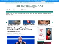 Bild zum Artikel: CSU-Forderung: Wer nicht deutsch werden will, bekommt das Geld gekürzt