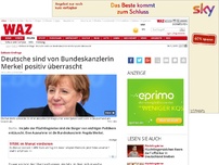 Bild zum Artikel: Deutsche von Bundeskanzlerin Merkel positiv überrascht