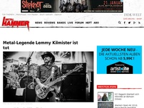 Bild zum Artikel: Metal-Legende Lemmy Kilmister ist tot