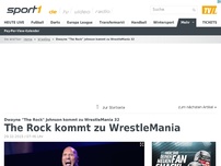Bild zum Artikel: The Rock kommt zu WrestleMania