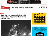 Bild zum Artikel: Zum Tod von Lemmy Kilmister: Ein Nachruf auf die größte Metal-Ikone unserer Zeit.
