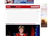 Bild zum Artikel: Neujahrsansprache: Merkel fürchtet Spaltung Deutschlands