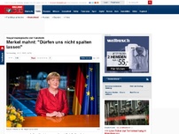 Bild zum Artikel: Neujahrsansprache der Kanzlerin - Merkel sagt den Deutschen 'Danke' und nennt Flüchtlinge eine 'Chance von morgen'