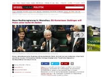 Bild zum Artikel: Neue Rechtsregierung in Warschau: EU-Kommissar Oettinger will Polen unter Aufsicht stellen