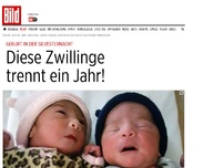 Bild zum Artikel: Silvestergeburt - Diese Zwillinge trennt ein Jahr!