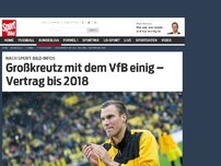 Bild zum Artikel: Großkreutz mit dem VfB einig – Vertrag bis 2018 Ein Weltmeister soll mithelfen, den Abstieg des VfB Stuttgart zu verhindern: Nach SPORT-BILD-Infos unterschreibt Kevin Großkreutz bis 2018. »