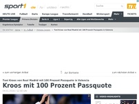 Bild zum Artikel: Kroos mit 100 Prozent Passquote