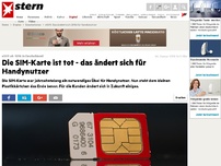 Bild zum Artikel: eSIM ab 2016 in Deutschland: Die SIM-Karte ist tot - das ändert sich für Handynutzer