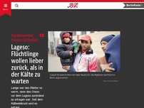 Bild zum Artikel: Lageso: Flüchtlinge wollen lieber zurück, als in der Kälte zu warten