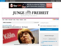 Bild zum Artikel: Köln kündigt Verhaltenskodex an – für Frauen
