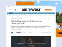 Bild zum Artikel: FDP-Chef Lindner: 'Merkel hat unseren Kontinent ins Chaos gestürzt'