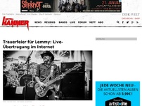 Bild zum Artikel: Trauerfeier für Lemmy: Live-Übertragung im Internet