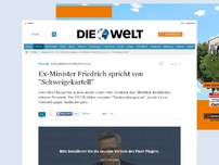 Bild zum Artikel: Köln-Berichterstattung: Ex-Minister Friedrich spricht von 'Schweigekartell'