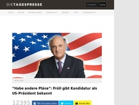 Bild zum Artikel: “Habe andere Pläne”: Pröll gibt Kandidatur als US-Präsident bekannt