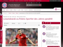 Bild zum Artikel: 'Bedeutet mir sehr, sehr viel':Lewandowski zu Polens Sportler des Jahres gewählt