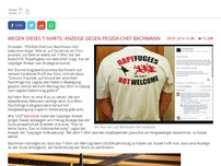 Bild zum Artikel: Wegen dieses T-Shirts: Anzeige gegen PEGIDA-Chef Bachmann