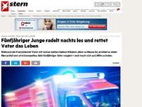 Bild zum Artikel: Mama arbeitet, Papa Herzanfall: Fünfjähriger Junge radelt nachts los und rettet Vater das Leben