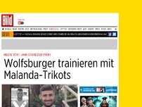 Bild zum Artikel: 1. Todestag - Wolfsburger trainieren mit Malanda-Trikots