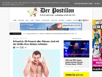 Bild zum Artikel: Erfreulich: 95 Prozent der deutschen Männer sind mit der Größe ihrer Brüste zufrieden