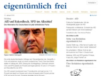 Bild zum Artikel: Meldung: AfD auf Rekordhoch, SPD im Allzeittief