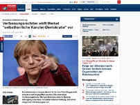 Bild zum Artikel: Kompetenzüberschreitung vor - Verfassungsrechtler wirft Merkel 'Selbstherrliche Kanzler-Demokratie'