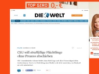 Bild zum Artikel: Andreas Scheuer: CSU will straffällige Flüchtlinge ohne Prozess abschieben