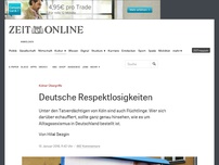 Bild zum Artikel: Kölner Übergriffe: Deutsche Respektlosigkeiten
