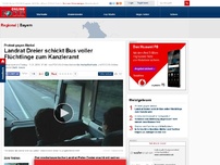 Bild zum Artikel: 'Wir schaffen das nicht!' - Landrat schickt Bus voller Flüchtlinge zum Kanzleramt