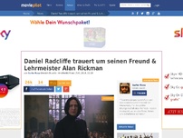 Bild zum Artikel: Daniel Radcliffes rührender Nachruf über seinen Freund & Lehrmeister Alan Rickman!