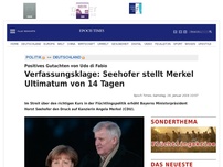 Bild zum Artikel: Verfassungsklage: Seehofer stellt Merkel Ultimatum von 14 Tagen
