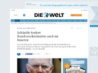 Bild zum Artikel: Wolfgang Schäuble: Bundeswehr soll die Polizei unterstützen dürfen