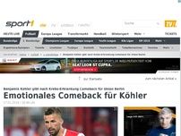 Bild zum Artikel: Comeback nach Krebs-Erkrankung: Köhler 'einfach nur glücklich'