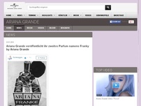 Bild zum Artikel: 22.01.2016 | Ariana Grande, Ariana Grande veröffentlicht ihr zweites Parfum namens Franky by Ariana Grande