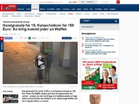 Bild zum Artikel: 'Erschreckende Entwicklung' - Handgranate für 10, Kalaschnikow für 150 Euro: So billig kommt jeder an Waffen