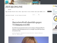 Bild zum Artikel: SPD: Hannelore Kraft ebenfalls gegen TV-Debatte mit AfD