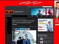 Bild zum Artikel: Martin Gore: Beginnen im April mit neuem Depeche-Mode-Album