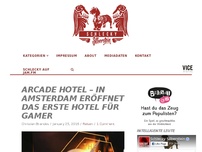 Bild zum Artikel: Arcade Hotel – In Amsterdam eröffnet das erste Hotel für Gamer
