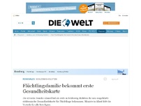 Bild zum Artikel: Schleswig-Holstein: Flüchtlingsfamilie bekommt erste Gesundheitskarte