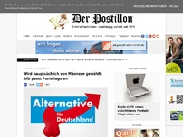 Bild zum Artikel: Wird hauptsächlich von Männern gewählt: AfD passt Parteilogo an