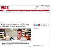 Bild zum Artikel: 'Kopftuchbeschwerde' - Bochumer Apotheker antwortet deutlich