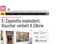 Bild zum Artikel: Drama in Köln - E-Zigarette explodiert, Raucher verliert 8 Zähne