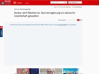 Bild zum Artikel: Kritik an Flüchtlingspolitik - Stoiber wirft Merkel vor: Bundesregierung hat deutsche Gesellschaft gespalten