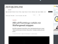 Bild zum Artikel: Frauke Petry: AfD will Flüchtlinge notfalls mit Waffengewalt bremsen
